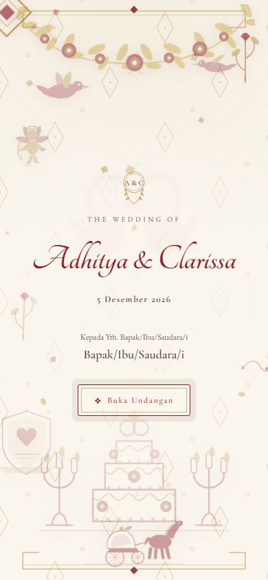 Pratinjau template undangan Classic