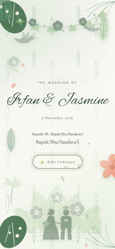 Pratinjau template undangan Tropical &mdash; Botanical Garden — lush green & fresh
