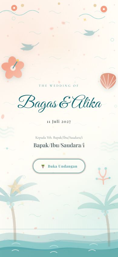Pratinjau template undangan Summer