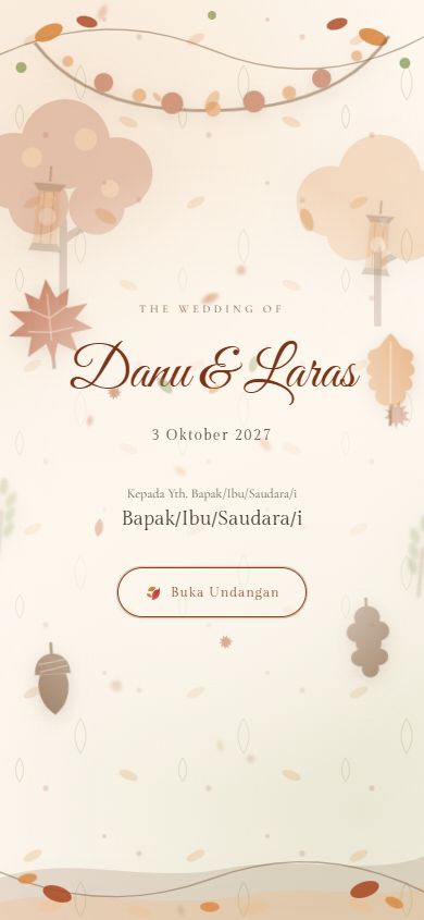 Pratinjau template undangan Autumn / Fall
