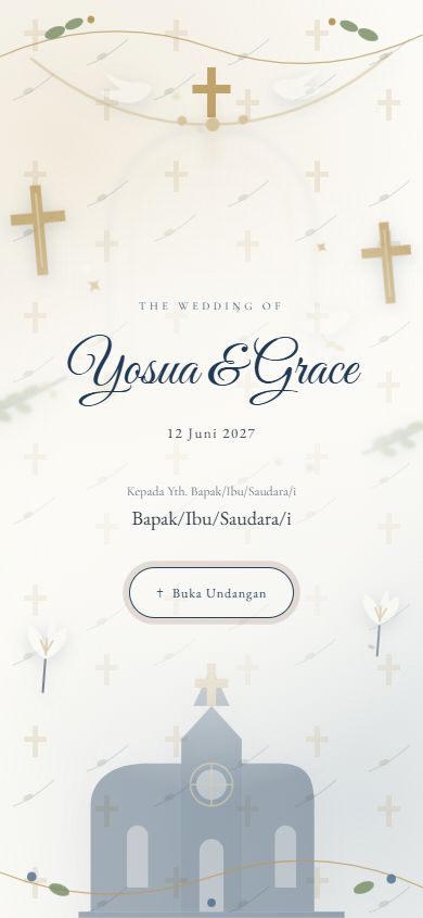 Pratinjau template undangan Kristen