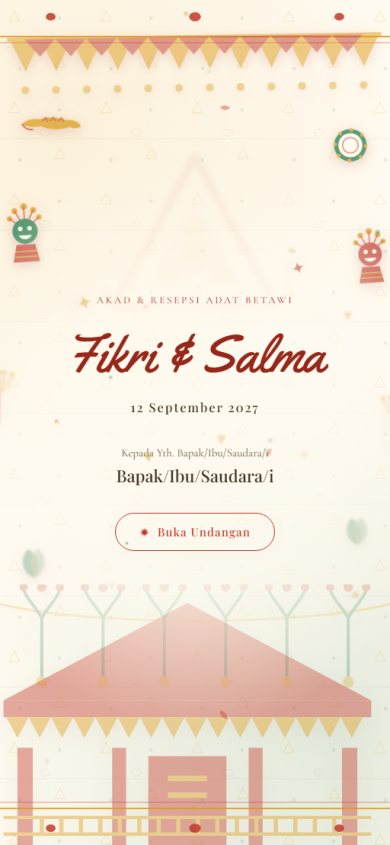 Pratinjau template undangan Adat Betawi