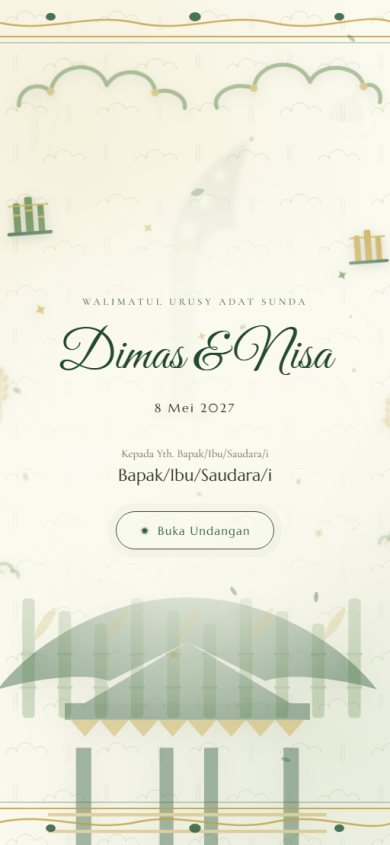 Pratinjau template undangan Adat Sunda